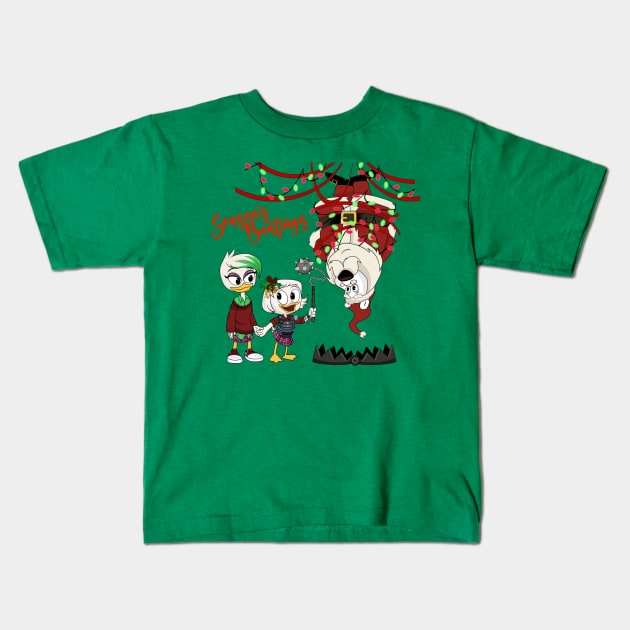 Webby and Lena: Season's Beatings Kids T-Shirt by Number1Robot